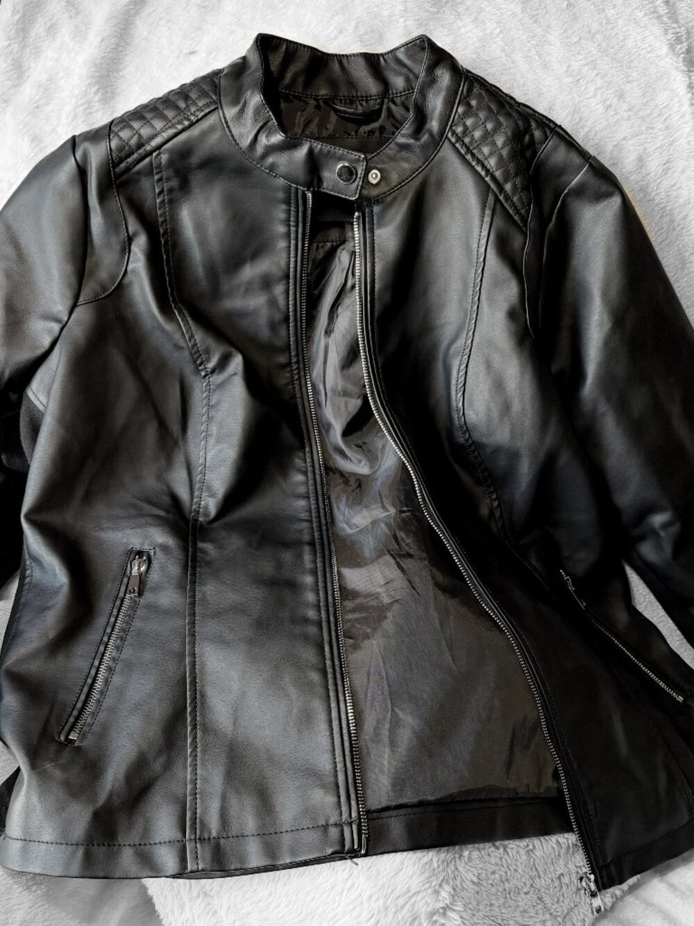 Black Leather Cavalini Jacket 1X